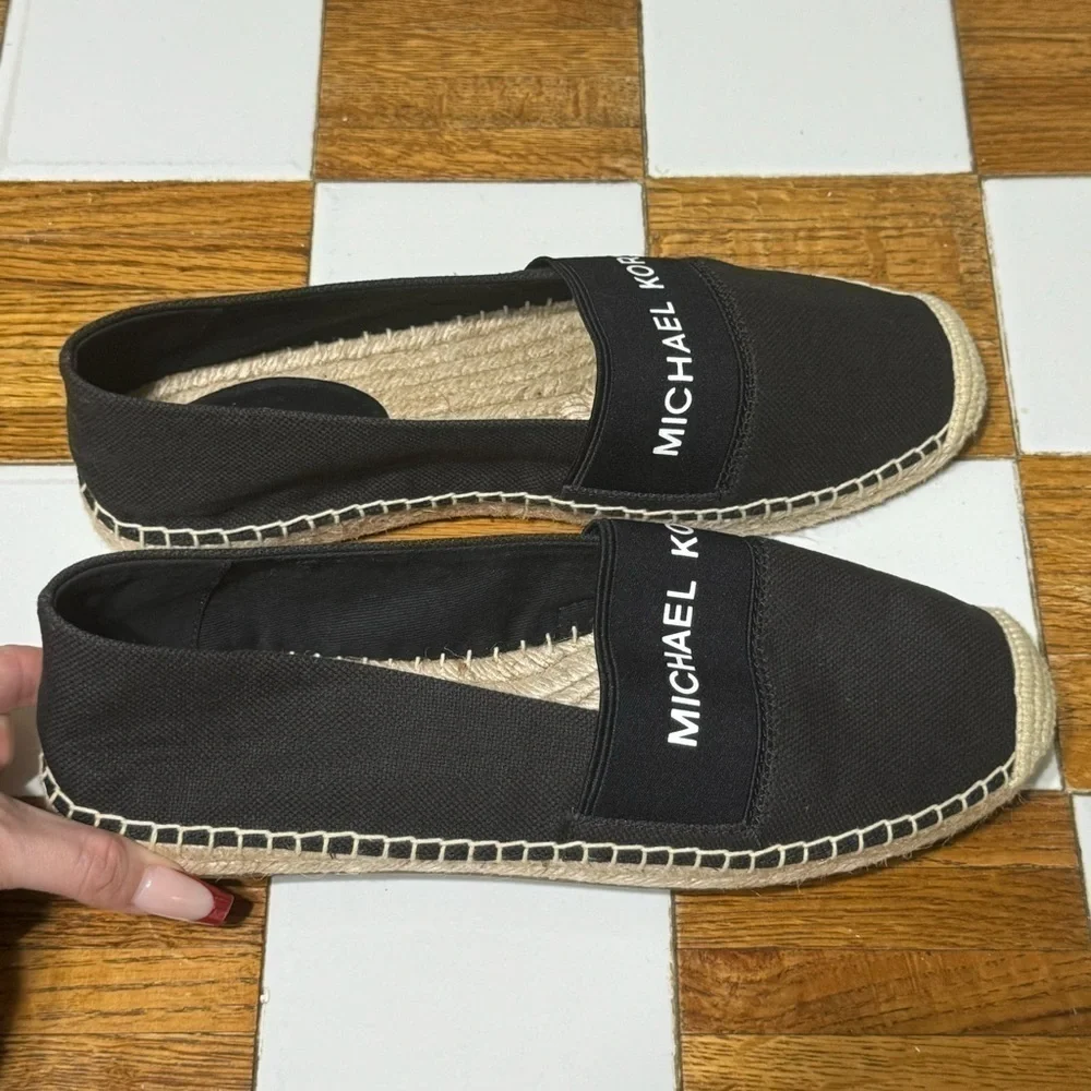 Michael Kors Zara Small Weave Canvas Espadrille‎ Size 8.5 Women